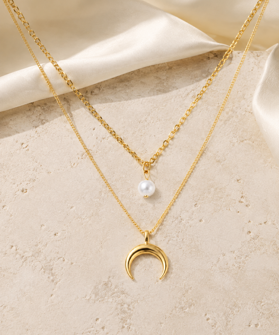 Liora Pearl Heart Necklace — Edition 7 jewelry product view