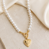 Liora Pearl Heart Necklace — Edition 8 close detail