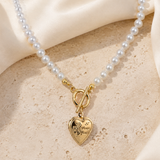 Liora Pearl Heart Necklace — Edition 8 jewelry product view