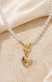 Liora Pearl Heart Necklace — Edition 8 jewelry product view