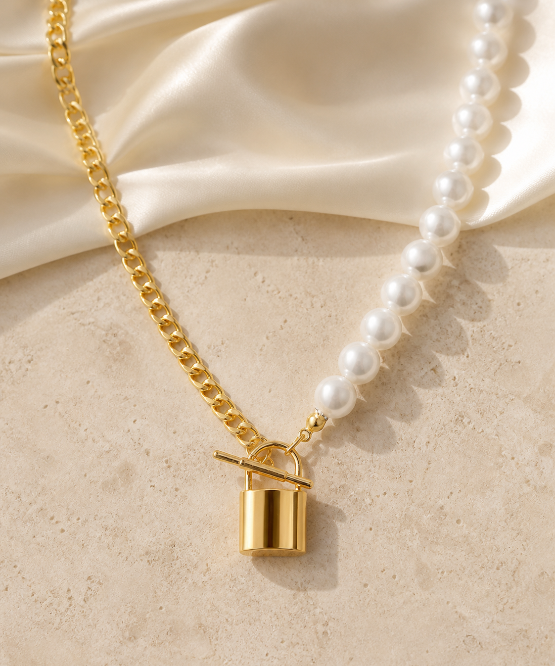 Liora Pearl Heart Necklace — Edition 9 close detail