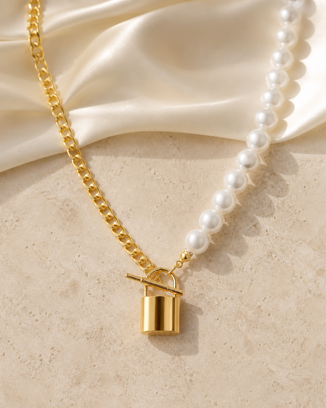 Liora Pearl Heart Necklace — Edition 9 close detail