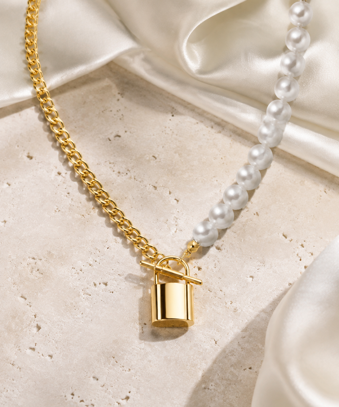 Liora Pearl Heart Necklace — Edition 9 jewelry product view