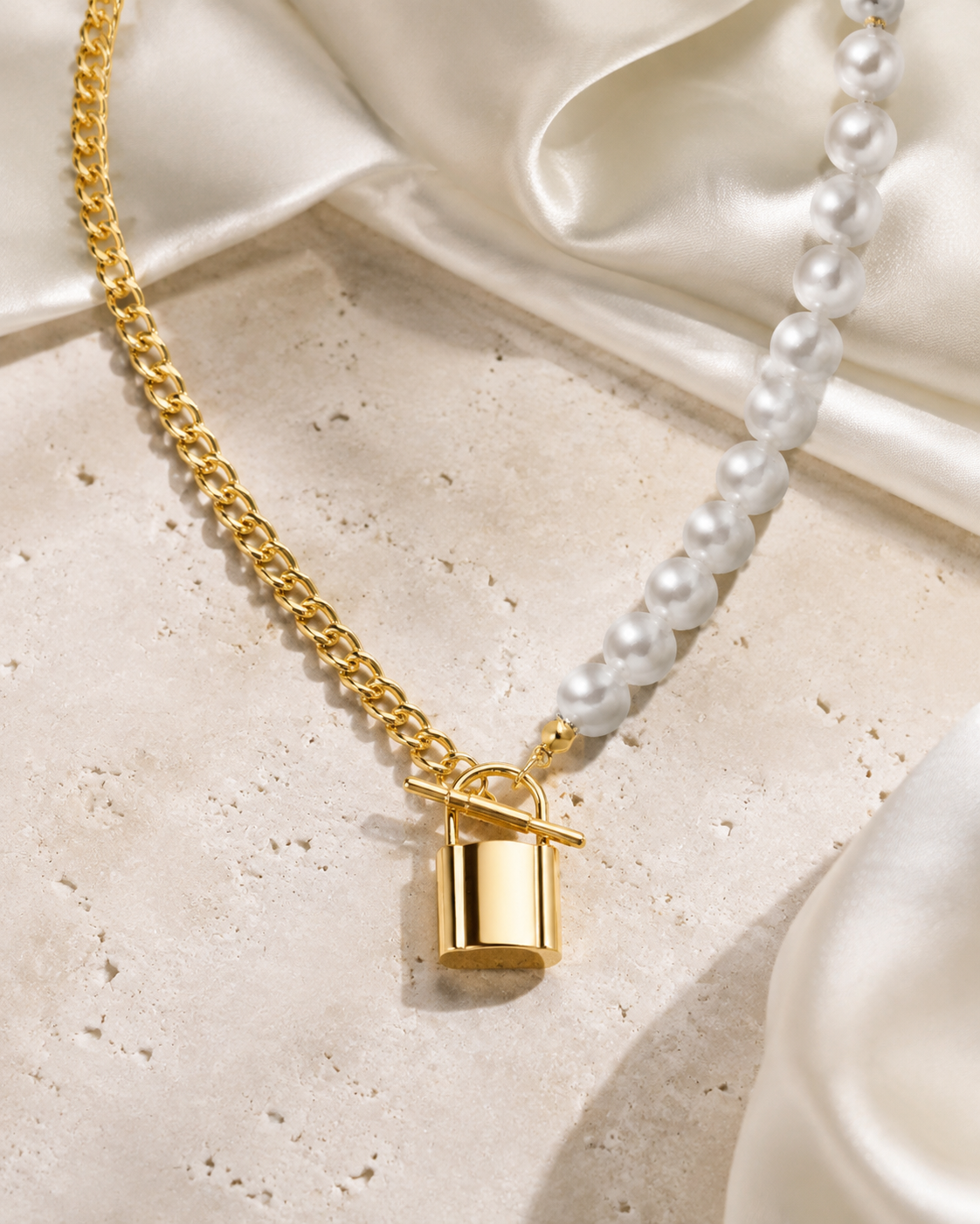 Liora Pearl Heart Necklace — Edition 9 jewelry product view