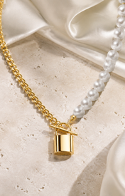 Liora Pearl Heart Necklace — Edition 9 jewelry product view