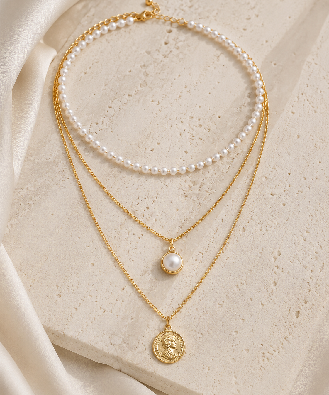 Liora Pearl Heart Necklace — No. 23 close detail