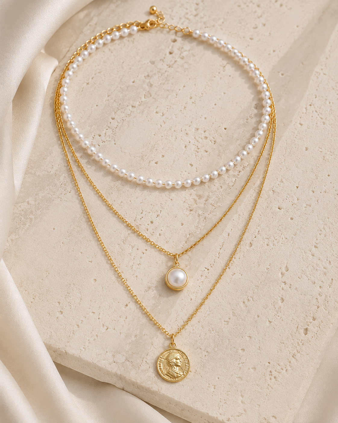 Liora Pearl Heart Necklace — No. 23 close detail