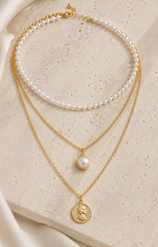 Liora Pearl Heart Necklace — No. 23 close detail