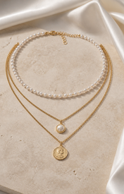 Liora Pearl Heart Necklace — No. 23 jewelry product view