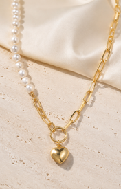 Liora Pearl Heart Necklace — No. 26–27 jewelry product view