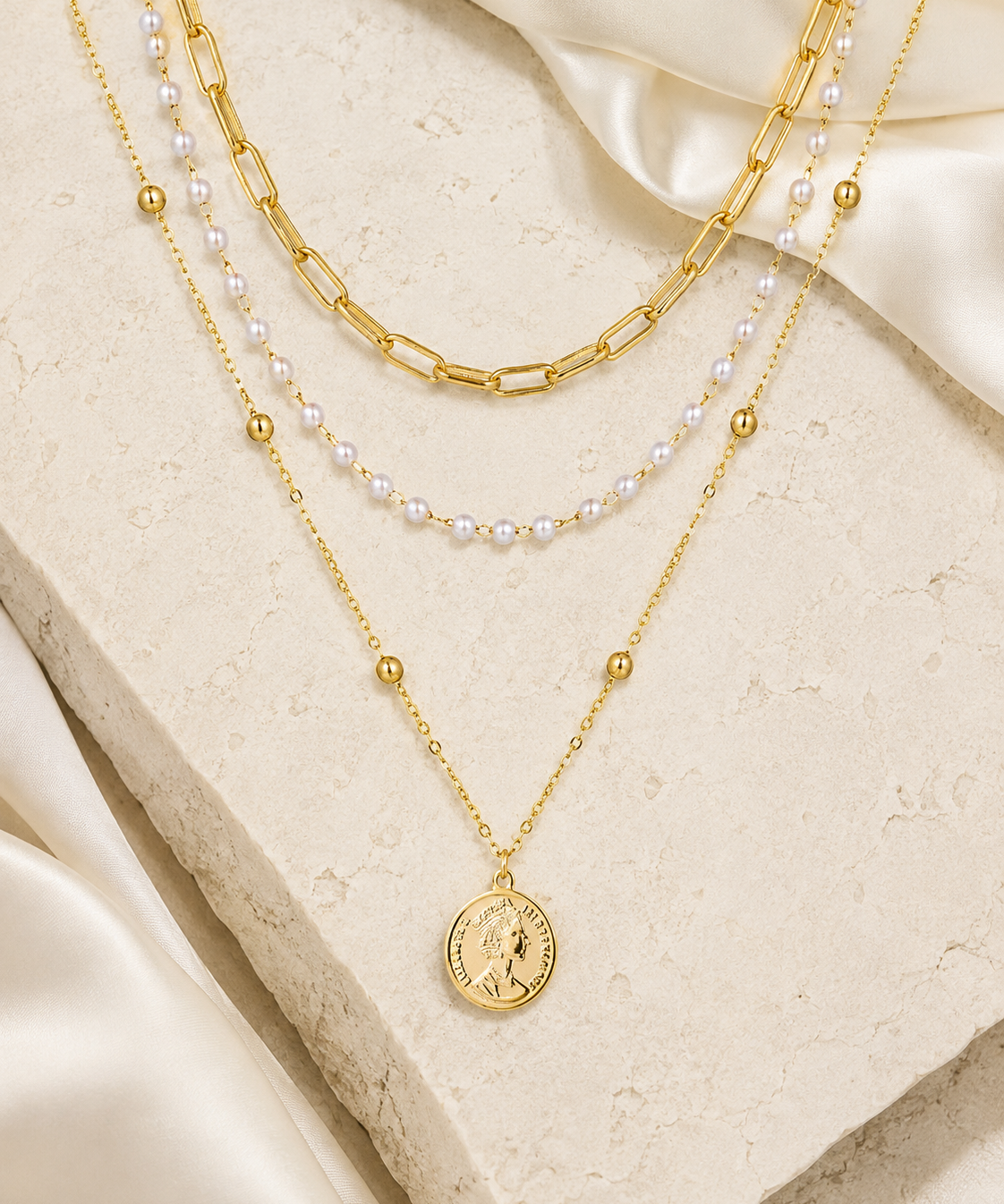 Liora Pearl Heart Necklace — Edition 12 jewelry product view