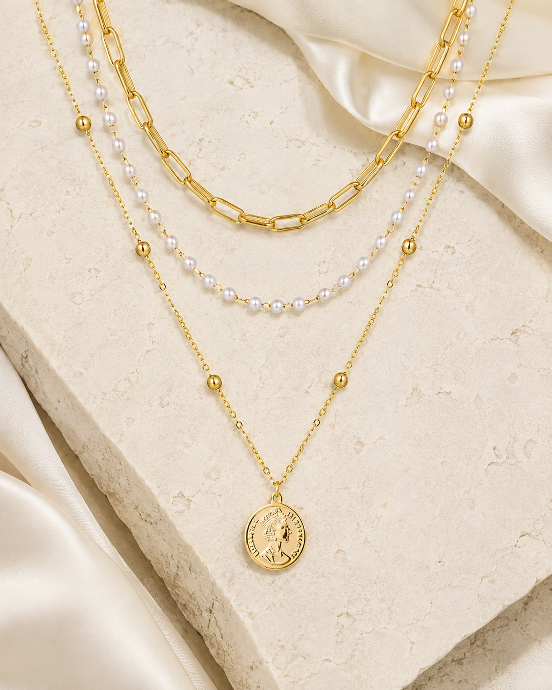 Liora Pearl Heart Necklace — Edition 12 jewelry product view
