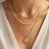 Model wearing Liora Pearl Heart Necklace — Edition 12