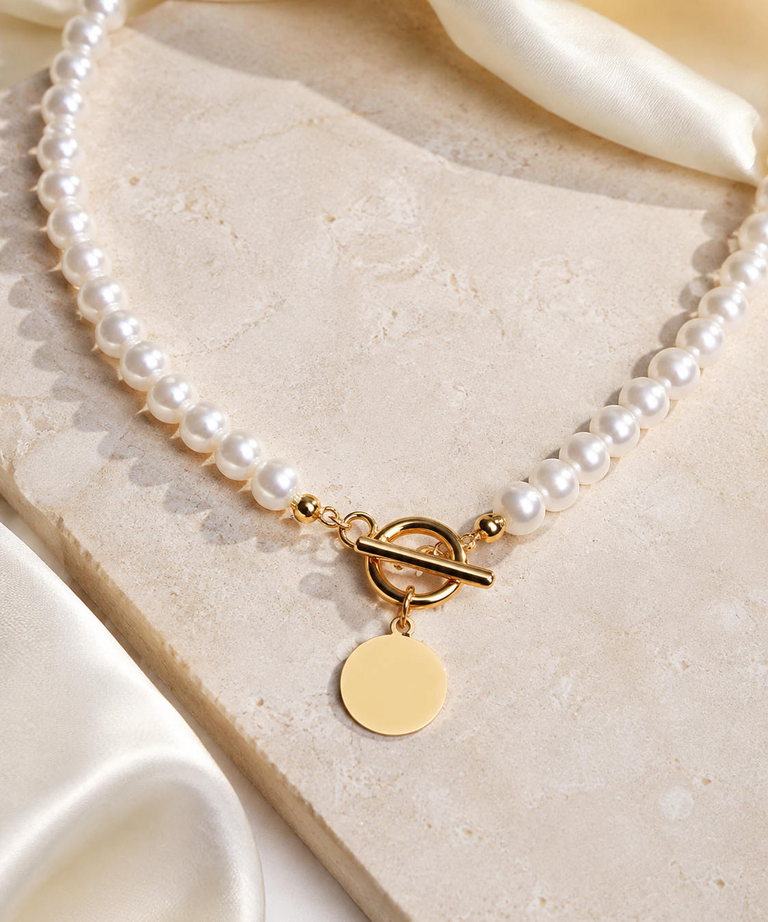 Liora Pearl Heart Necklace — Edition 14 close detail