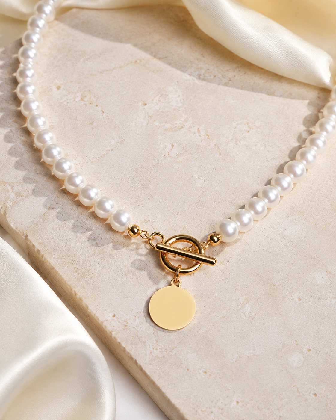 Liora Pearl Heart Necklace — Edition 14 close detail