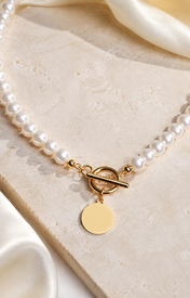 Liora Pearl Heart Necklace — Edition 14 close detail