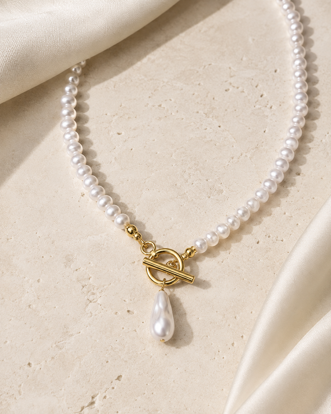 Liora Pearl Heart Necklace — Edition 17 close detail