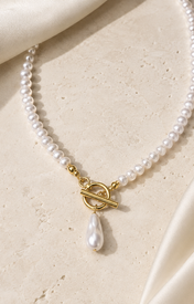 Liora Pearl Heart Necklace — Edition 17 close detail