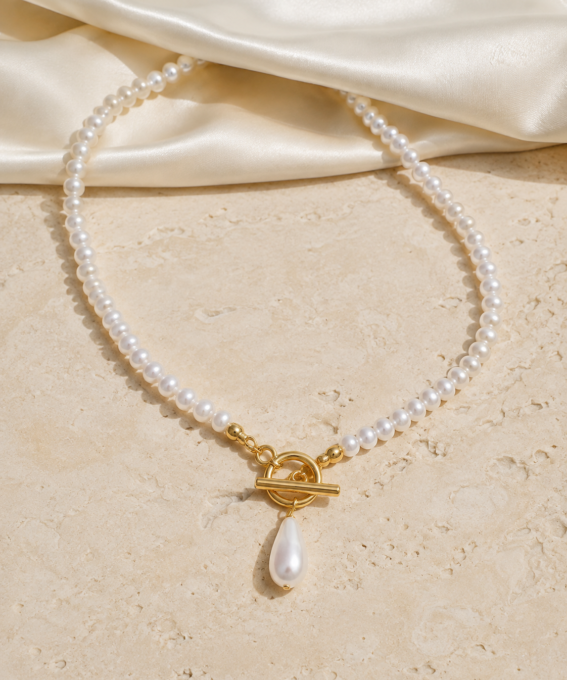 Liora Pearl Heart Necklace — Edition 17 jewelry product view