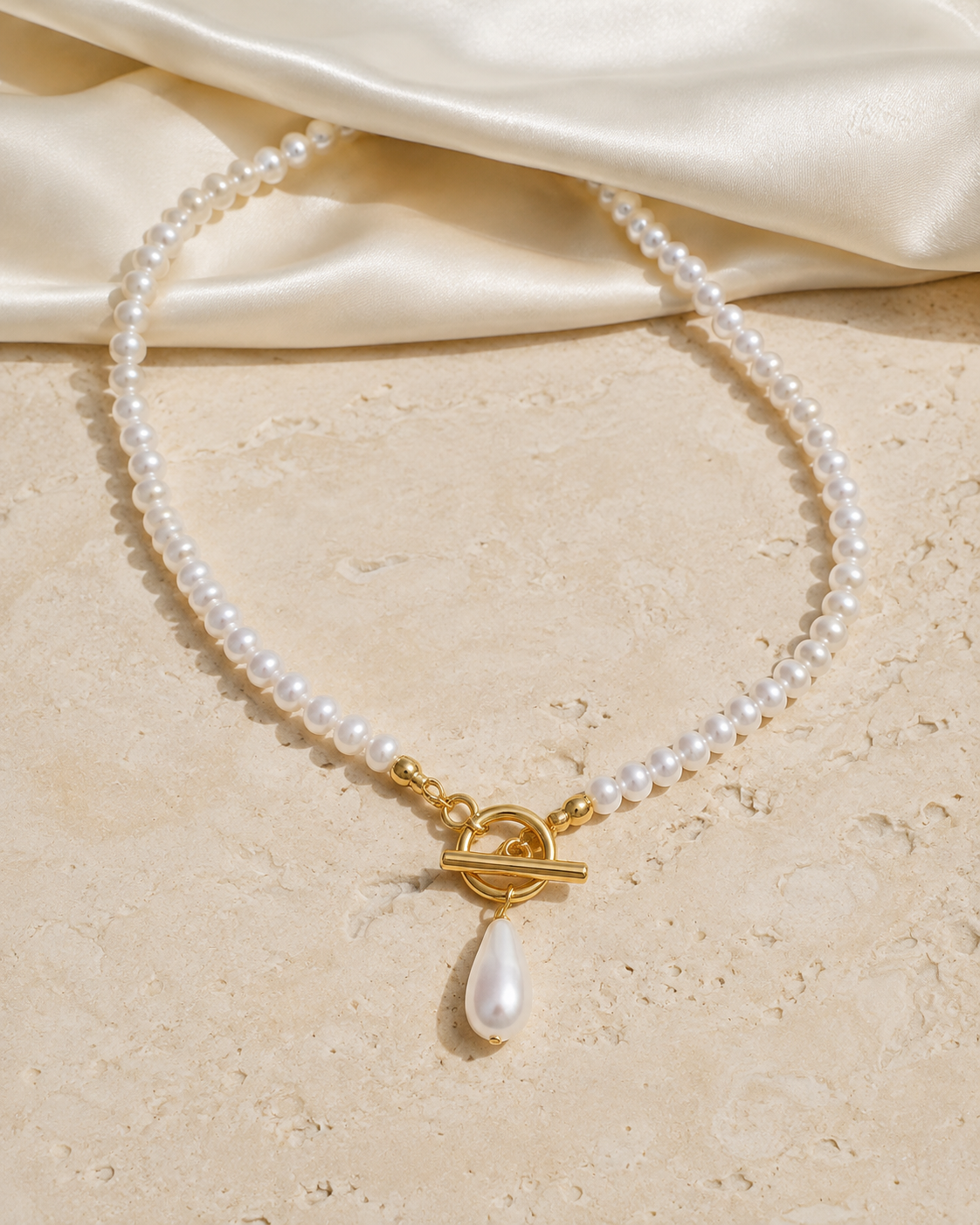Liora Pearl Heart Necklace — Edition 17 jewelry product view