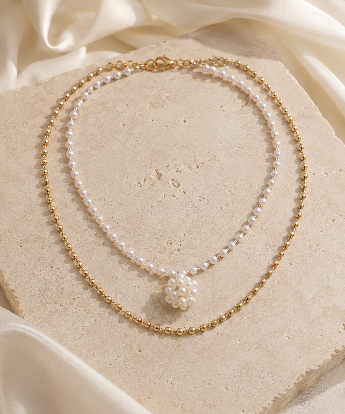 Liora Pearl Heart Necklace — Edition 18 close detail