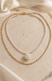 Liora Pearl Heart Necklace — Edition 18 close detail