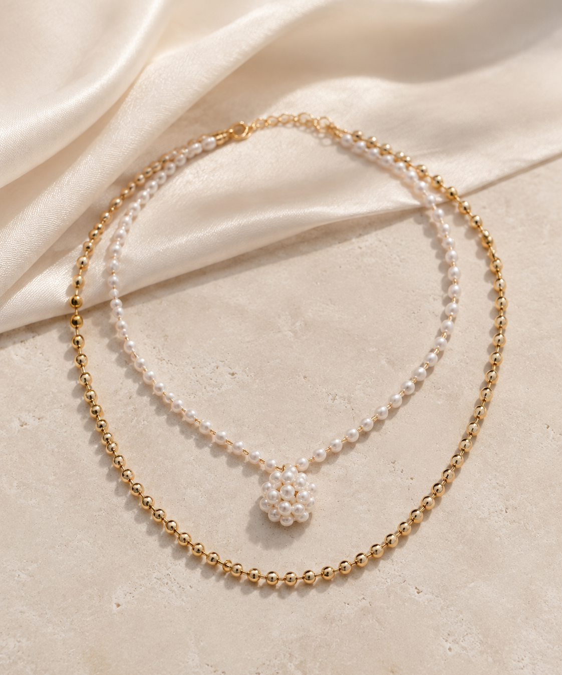 Liora Pearl Heart Necklace — Edition 18 jewelry product view