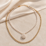 Liora Pearl Heart Necklace — Edition 18 jewelry product view