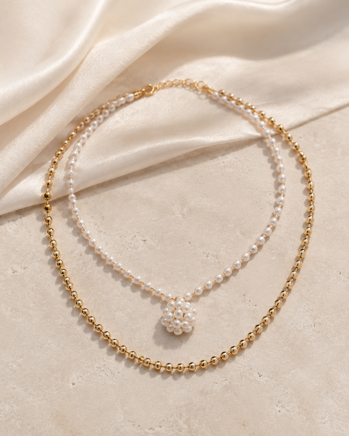 Liora Pearl Heart Necklace — Edition 18 jewelry product view