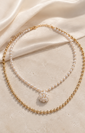Liora Pearl Heart Necklace — Edition 18 jewelry product view