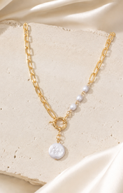 Liora Pearl Heart Necklace — Edition 19 close detail