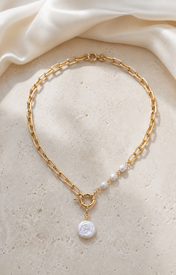 Liora Pearl Heart Necklace — Edition 19 jewelry product view