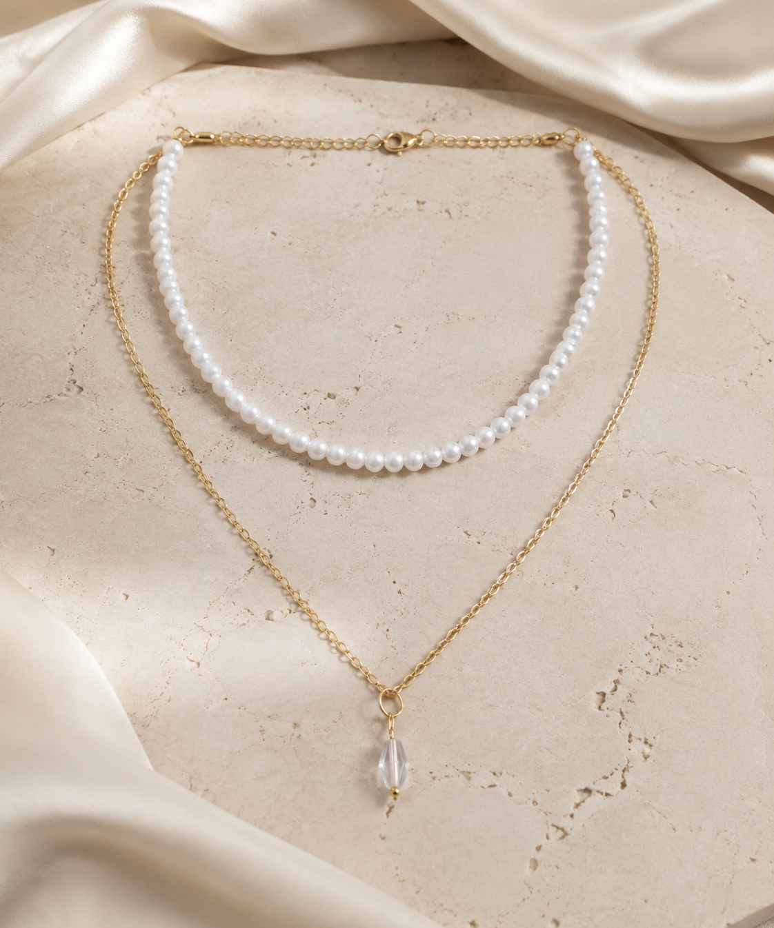Liora Pearl Heart Necklace — Edition 22 close detail