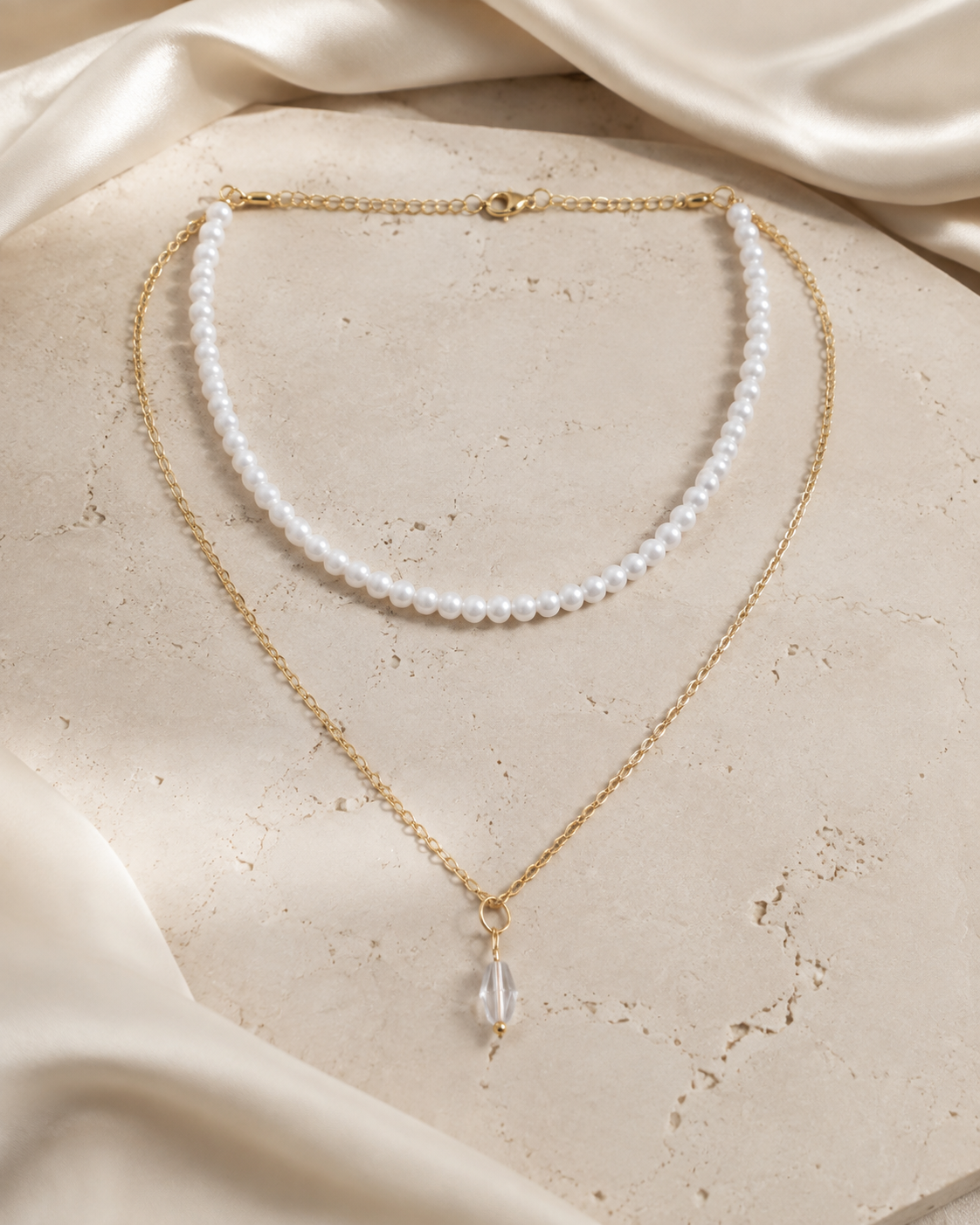 Liora Pearl Heart Necklace — Edition 22 close detail