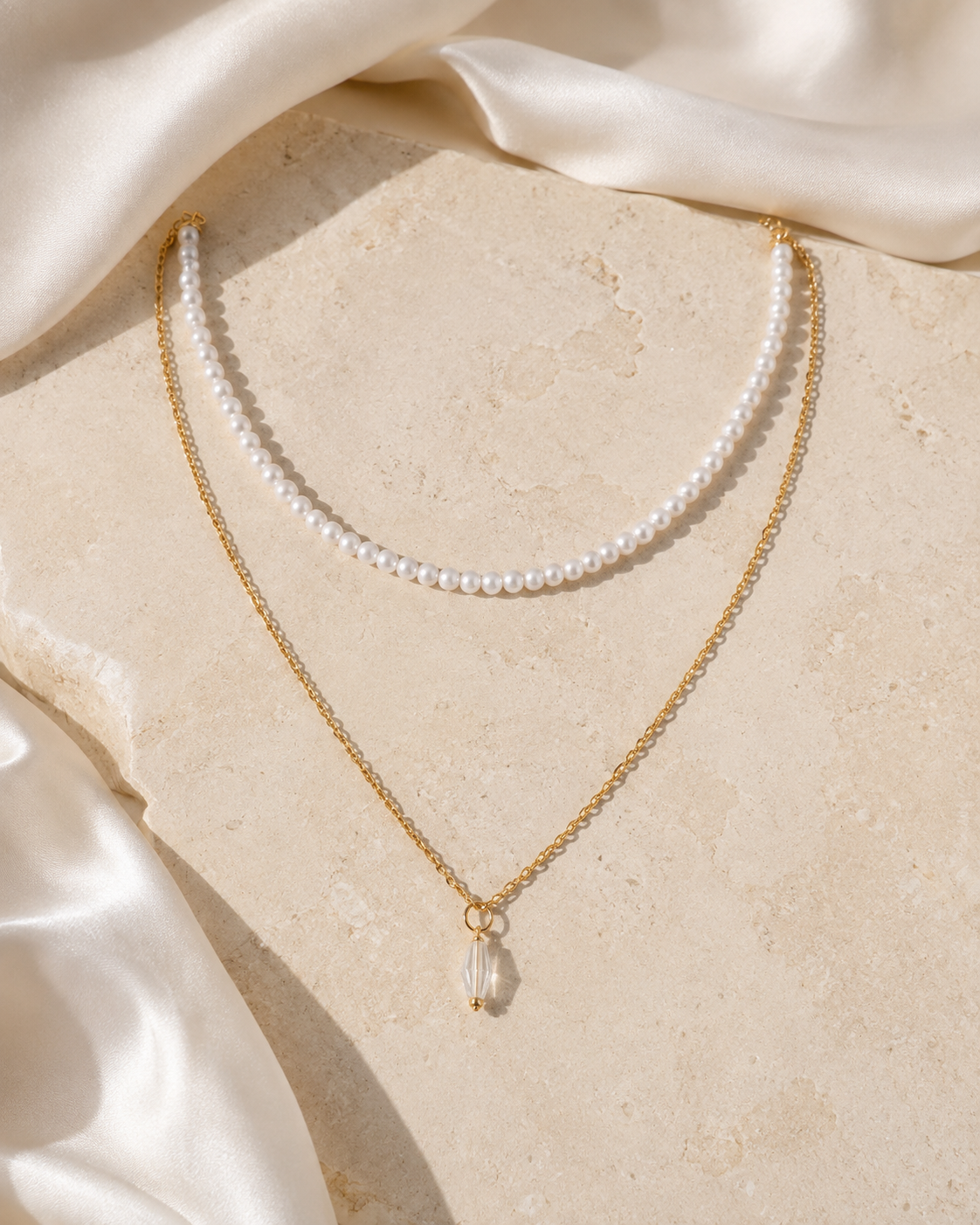 Liora Pearl Heart Necklace — Edition 22 jewelry product view