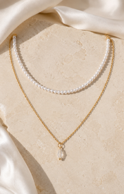 Liora Pearl Heart Necklace — Edition 22 jewelry product view