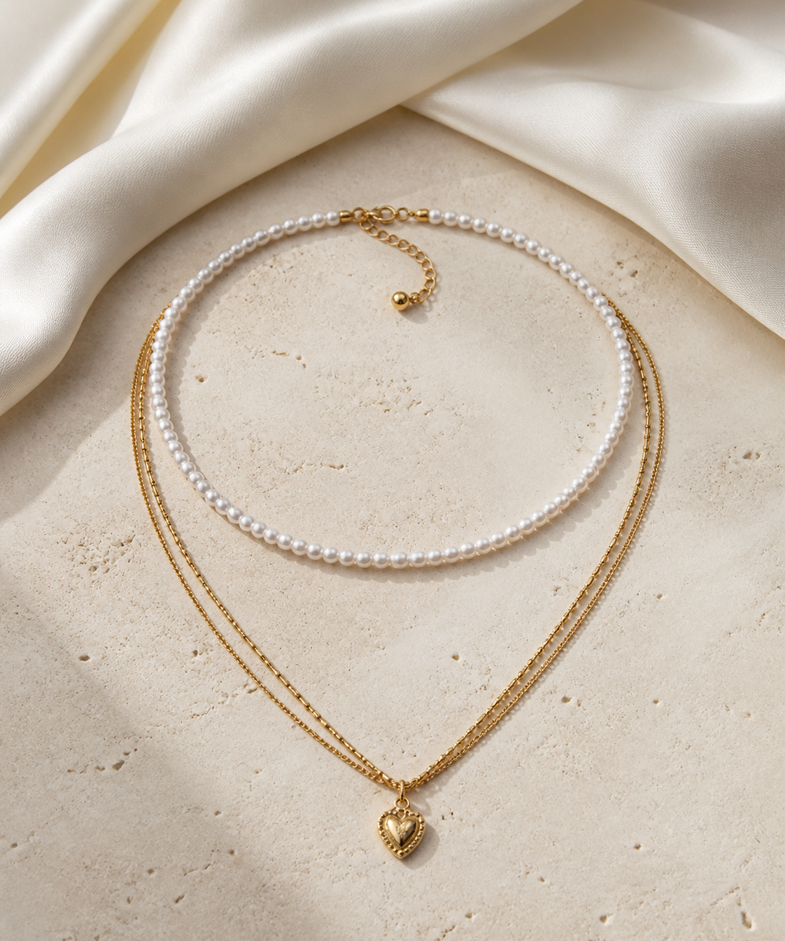 Liora Pearl Heart Necklace jewelry product view