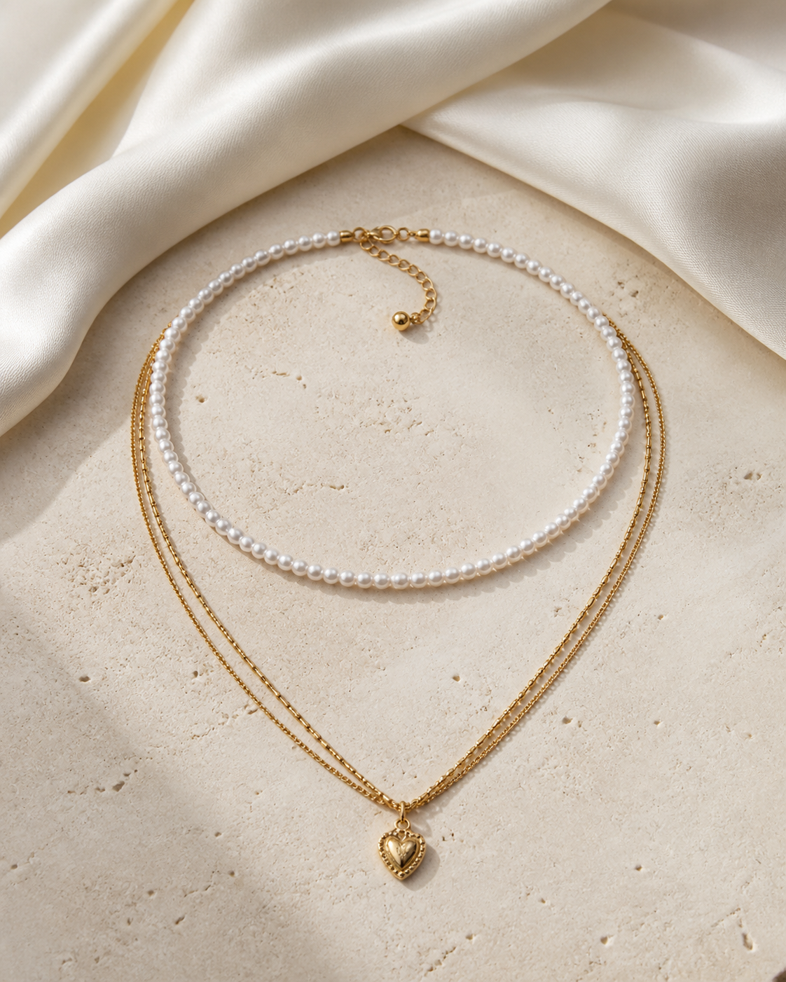 Liora Pearl Heart Necklace jewelry product view