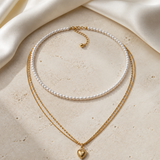 Liora Pearl Heart Necklace jewelry product view