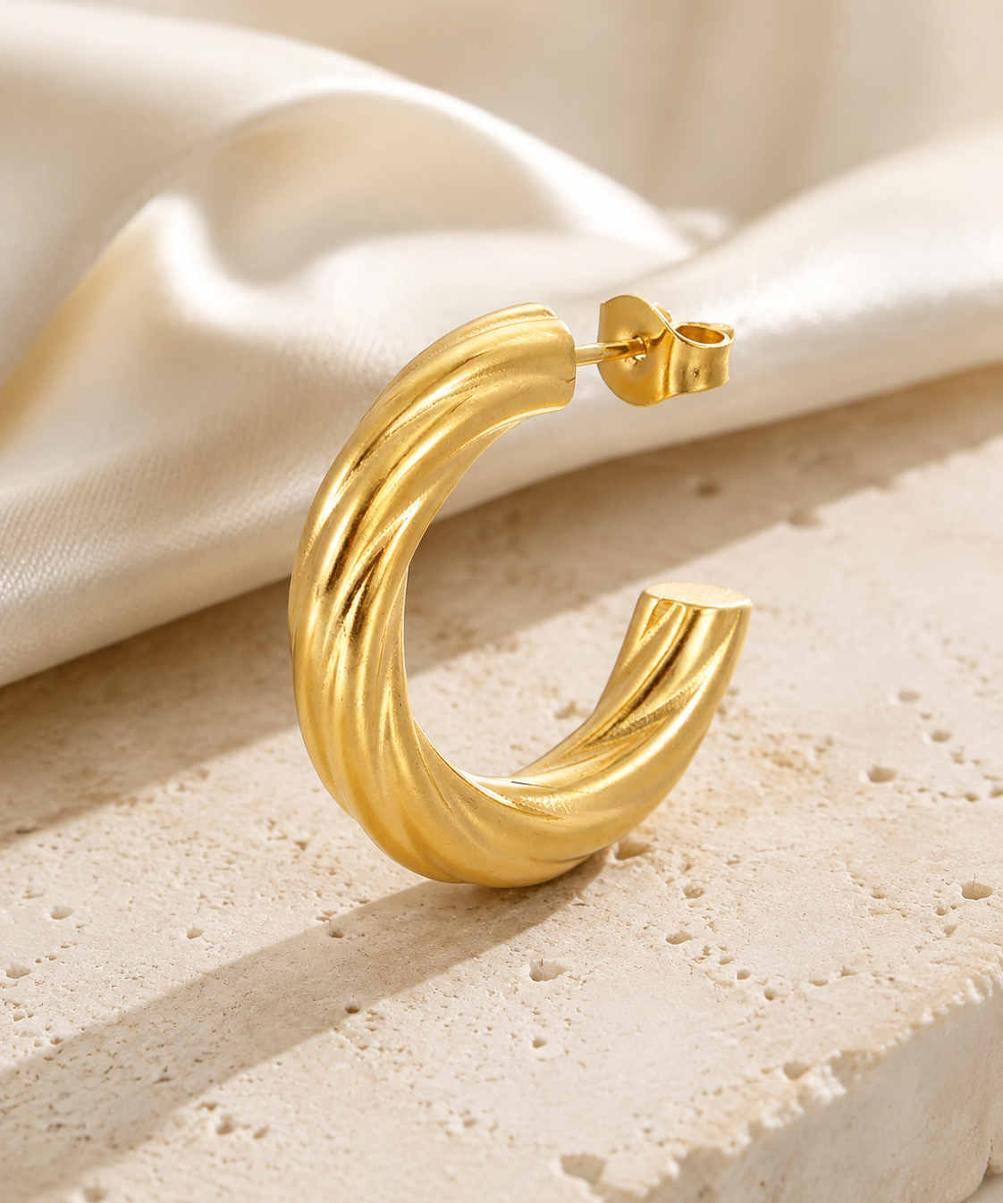 Mei Plum Blossom Stud Earrings close detail