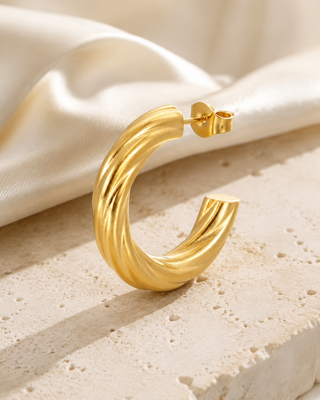 Mei Plum Blossom Stud Earrings close detail