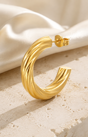 Mei Plum Blossom Stud Earrings close detail