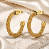 Aveline Classic Stud Earrings close detail