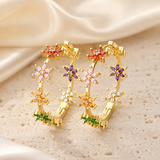 Rosalind C-Shape Zirconia Earrings jewelry product view