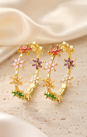Rosalind C-Shape Zirconia Earrings jewelry product view