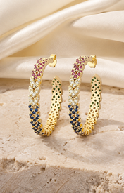 Briar C-Shape Zirconia Earrings jewelry product view