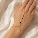 Model wearing Ines Tassel Chain Bracelet