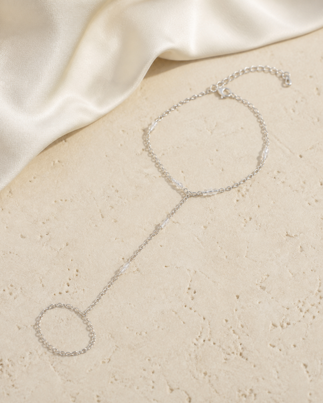 Marlowe Tassel Chain Bracelet close detail