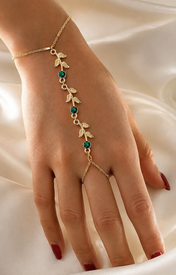 Model wearing Isolde Tassel Chain Bracelet