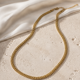 Modern Chain Necklace, Stainless Steel close detail
